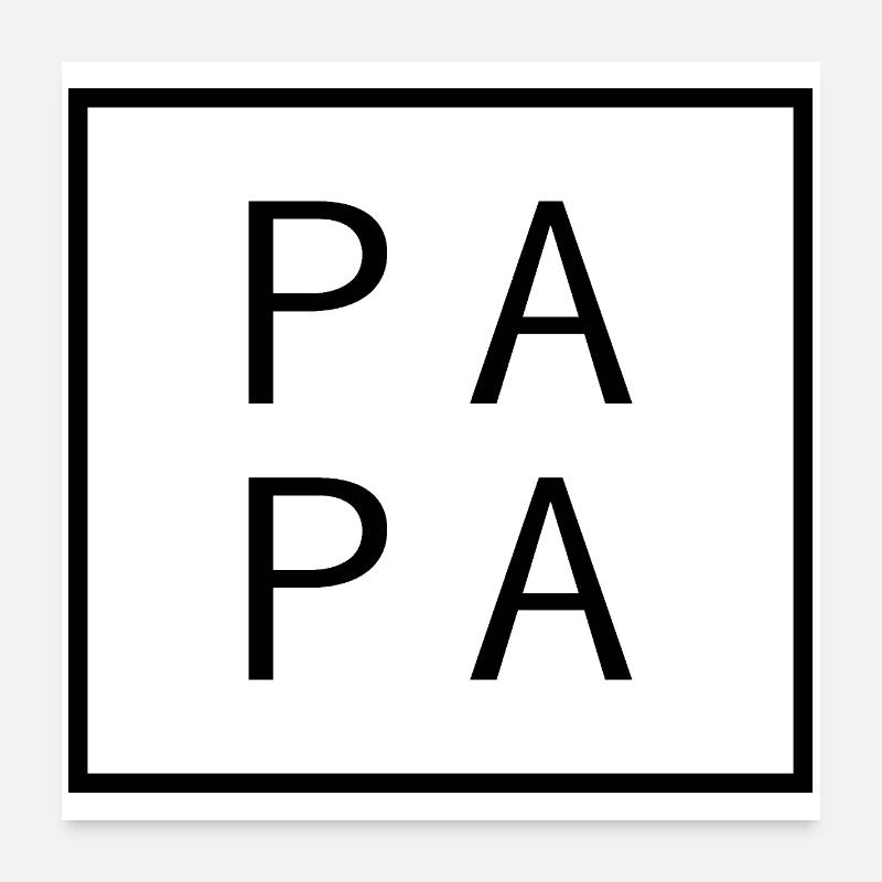 Papa Est. 2026 Vater seit 2026 Werdender Papa 2026 Poster 60x60 cm