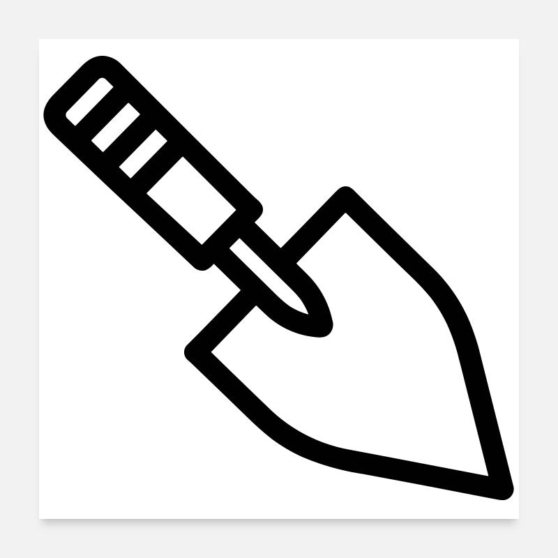 Trowel Poster 24" x 24" (60x60 cm)