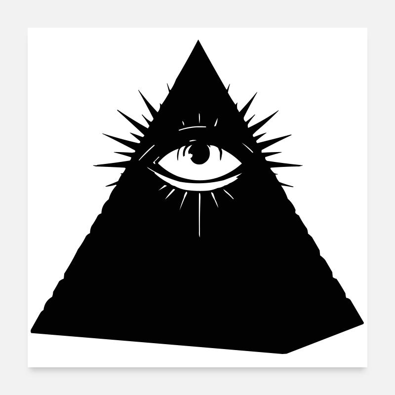Illuminati Pyramid Poster 24" x 24" (60x60 cm)