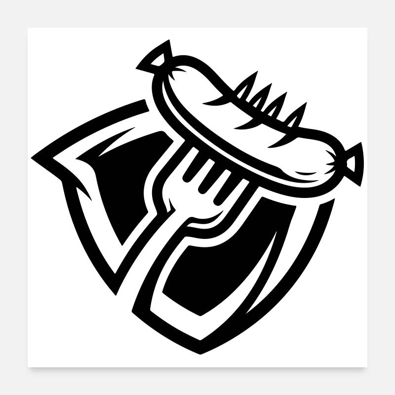 Sausage fork Poster 24" x 24" (60x60 cm)