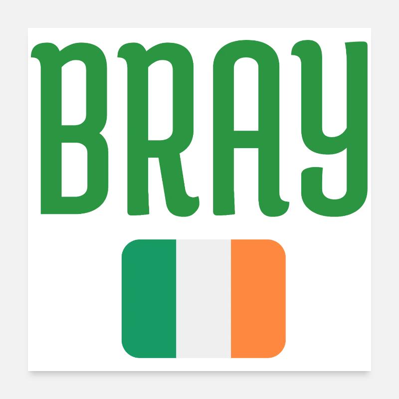 Drapeau d’Irlande de Bray Poster 60 x 60 cm