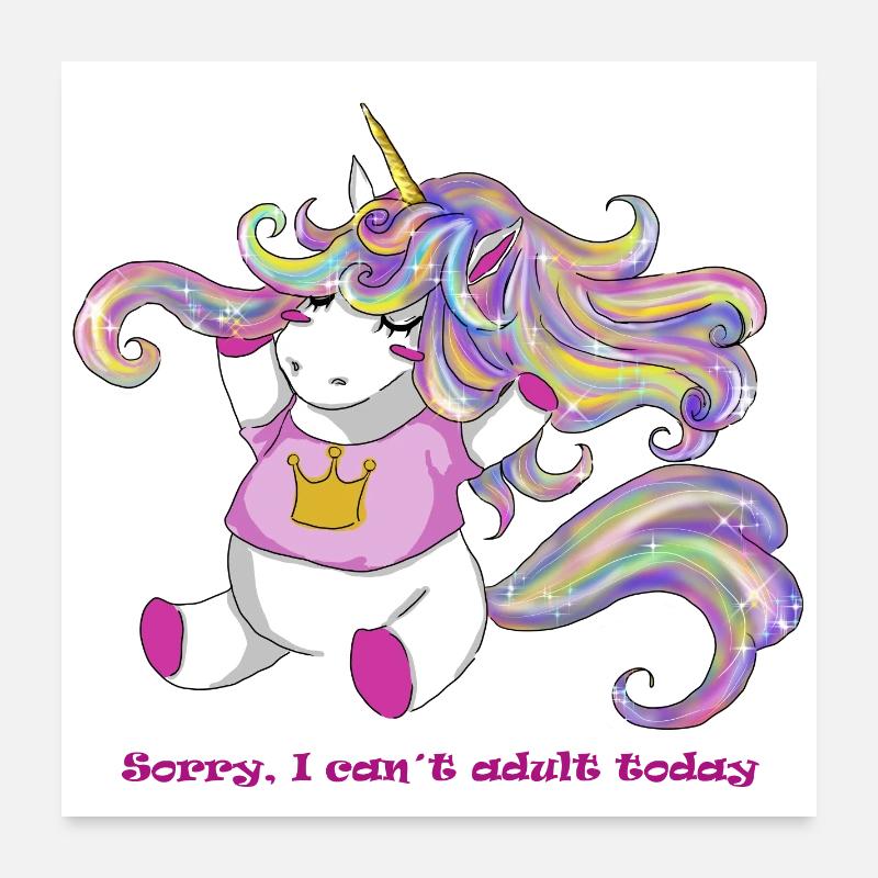 Licorne Poster 60 x 60 cm