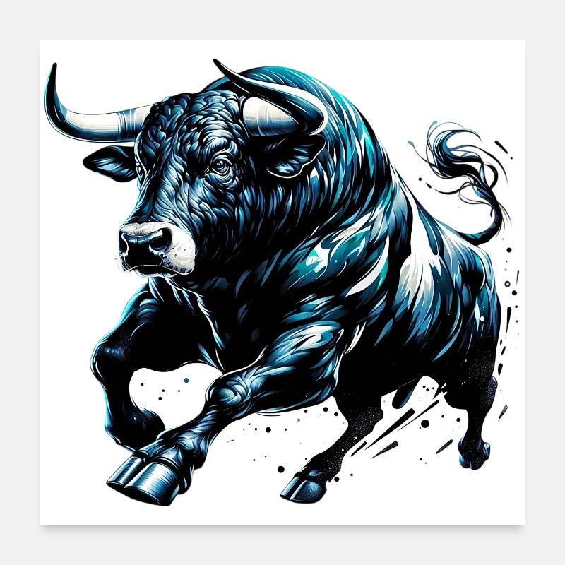 Taureau Poster 60 x 60 cm