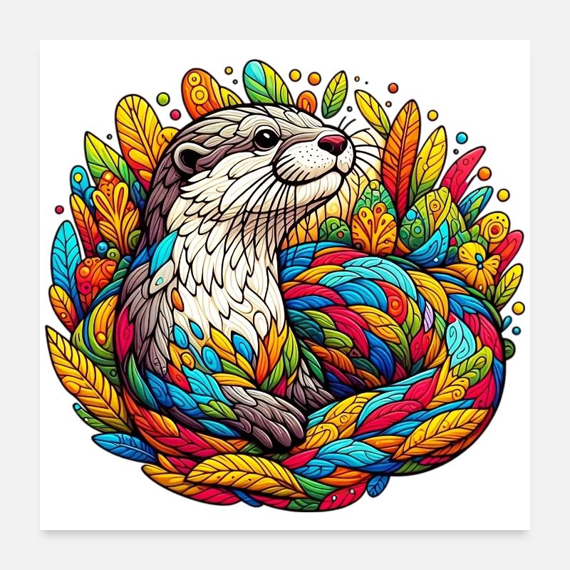 Otter Poster 60x60 cm