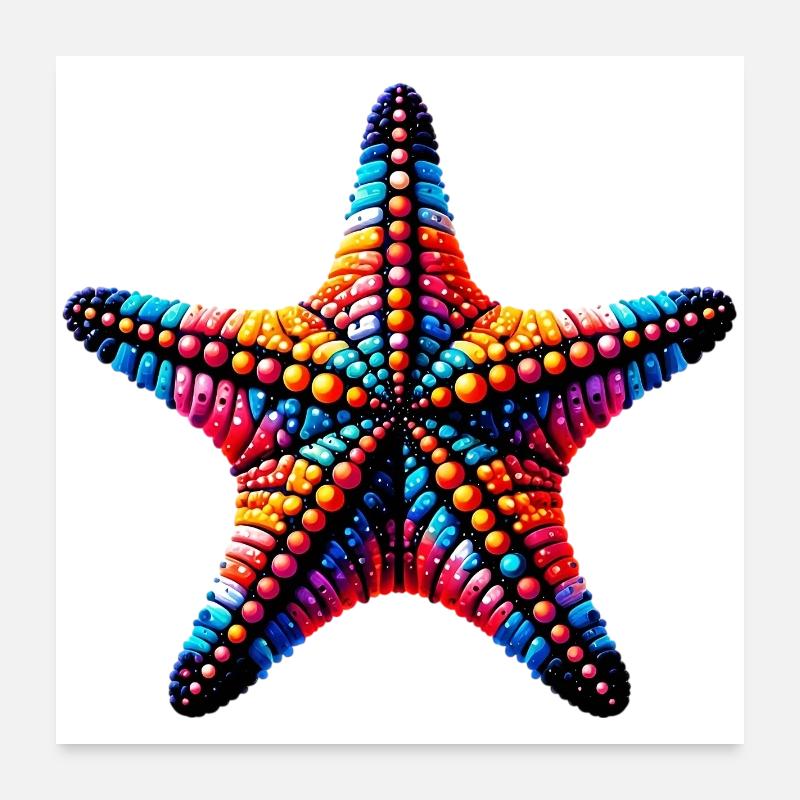 Seestern Poster 60x60 cm