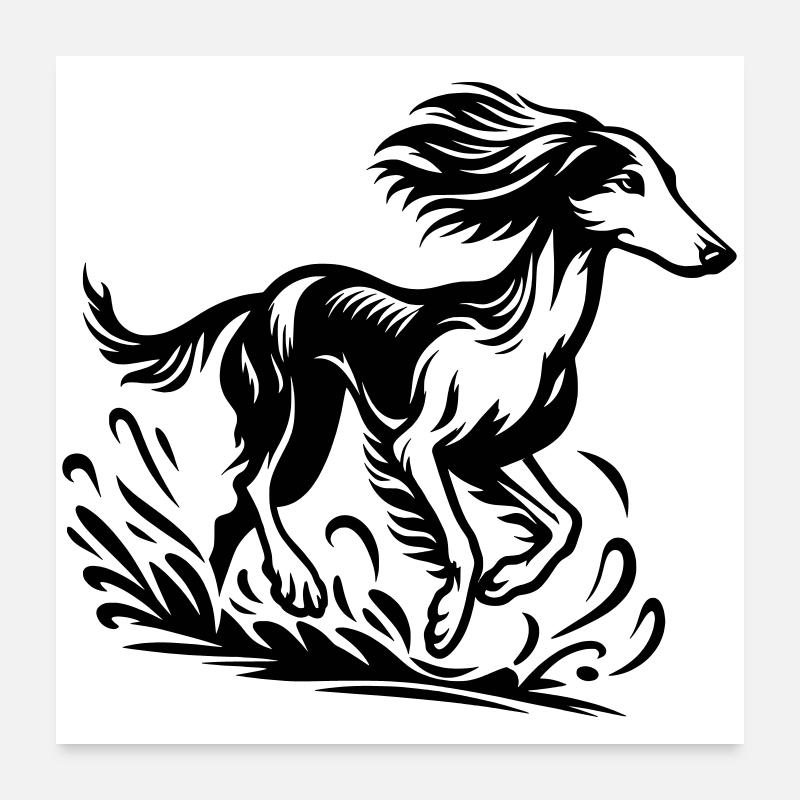 Saluki Poster 24" x 24" (60x60 cm)