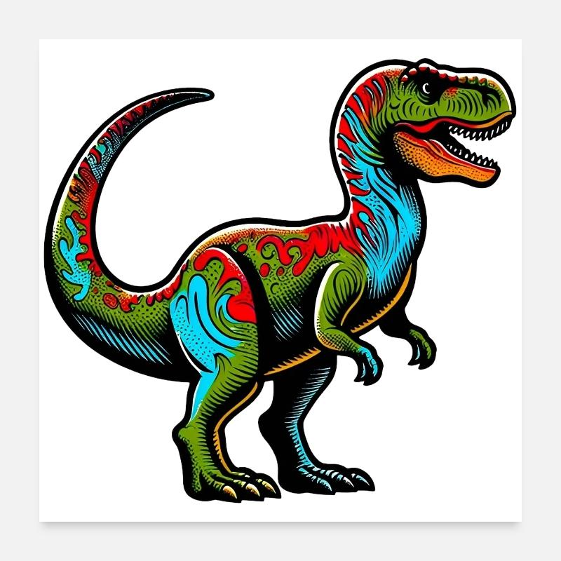 Dinosaur Poster 24" x 24" (60x60 cm)