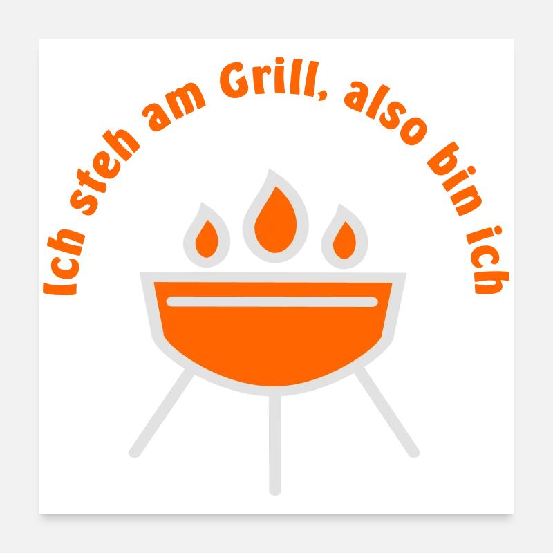 Grillen Poster 60x60 cm