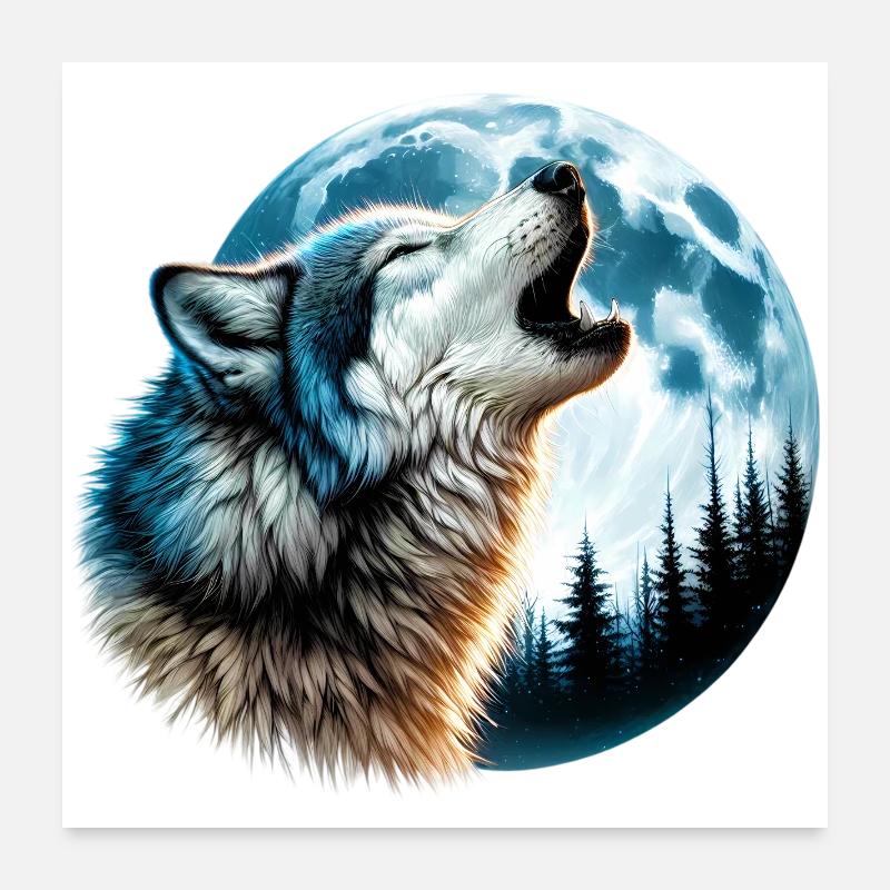 Loup Poster 60 x 60 cm