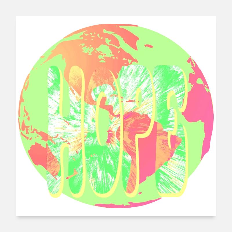 Circulaire Hope Neon Tie-Dye Poster 60 x 60 cm