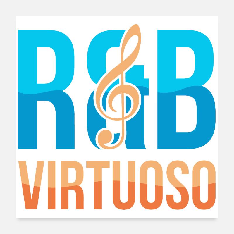 RnB Music Virtuoso E1 Deep Blue Poster 24" x 24" (60x60 cm)