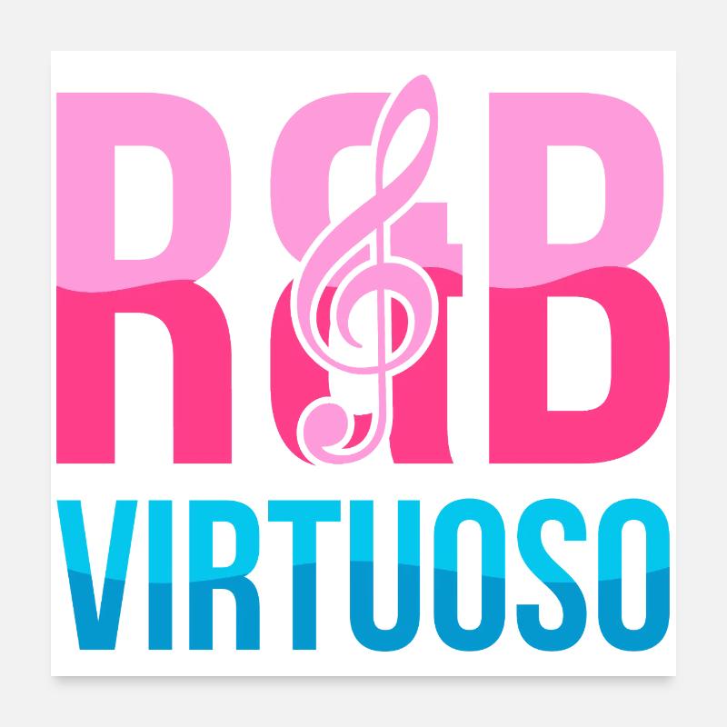 RnB Musikvirtuose E2 Pink Candy Poster 60x60 cm