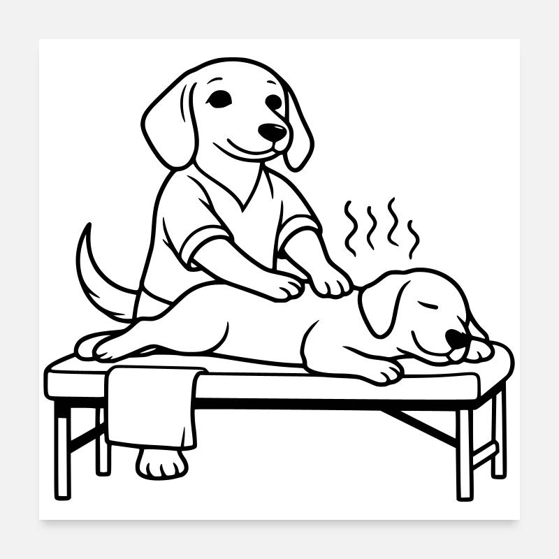 masseur physio hund dog edition Poster 60x60 cm
