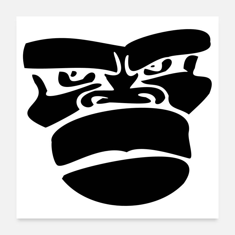 gorilla affe monkey schimpanse chimp ape Poster 60x60 cm
