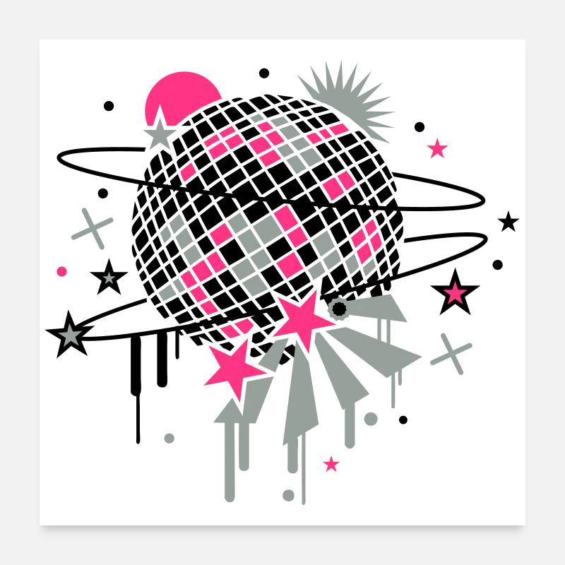 la boule disco Poster 60 x 60 cm