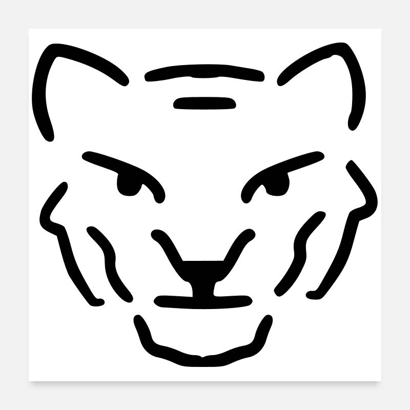 Tigre Poster 60 x 60 cm