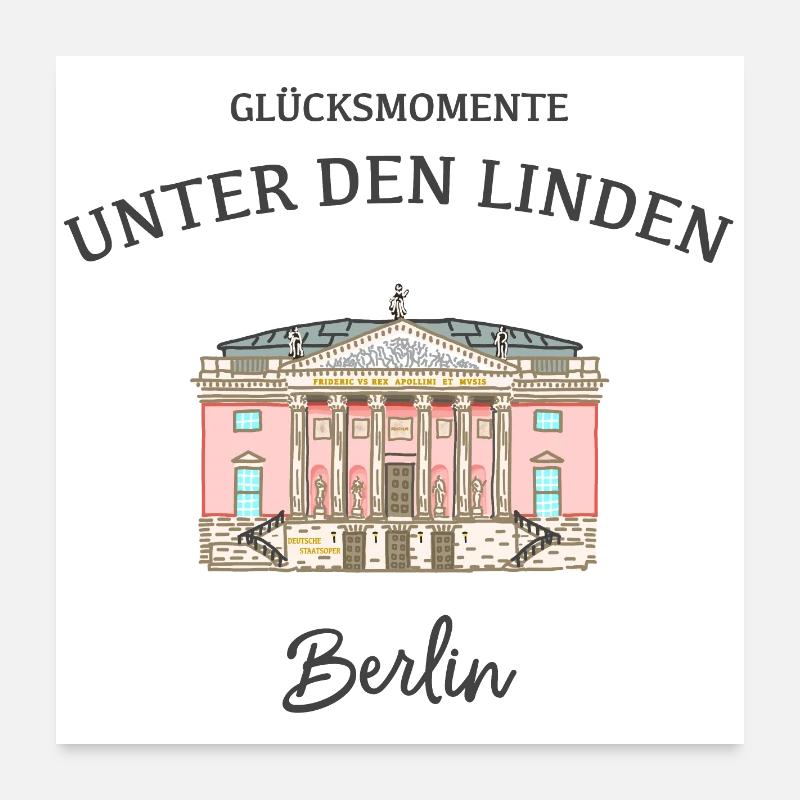Berlin, Oper Unter den Linden Poster 60 x 60 cm