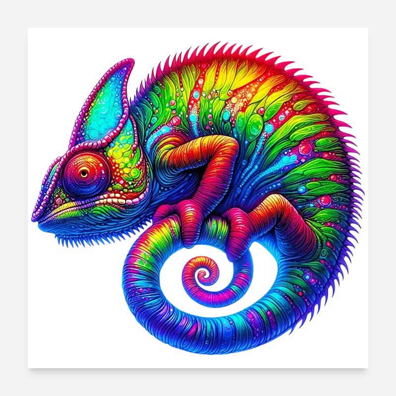 Chamäleon Poster 60x60 cm