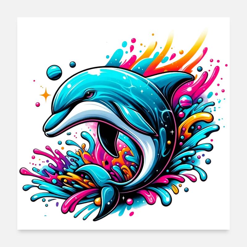 Dauphin Poster 60 x 60 cm
