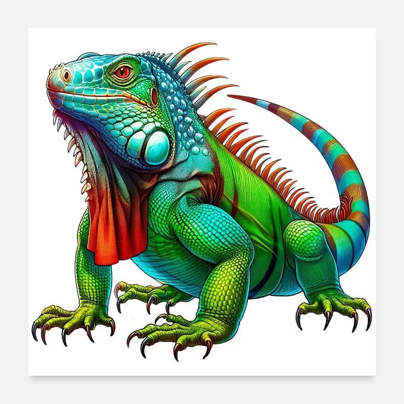 Iguane Poster 60 x 60 cm