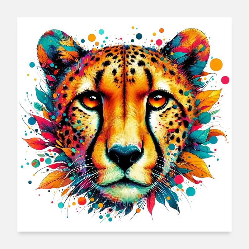 Gepard Poster 60x60 cm