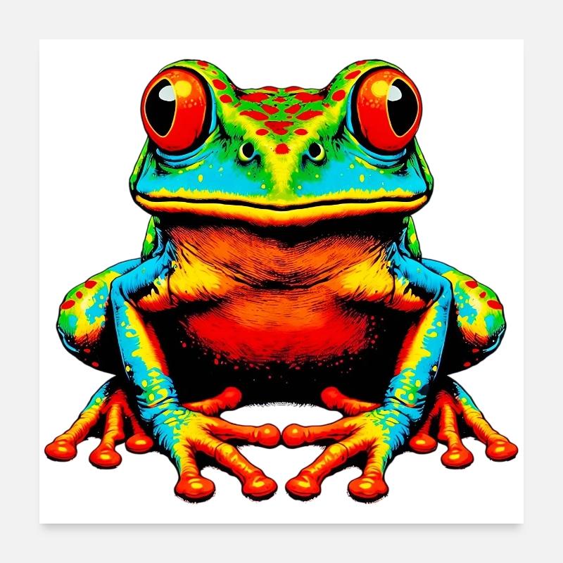 Frog Poster 24" x 24" (60x60 cm)