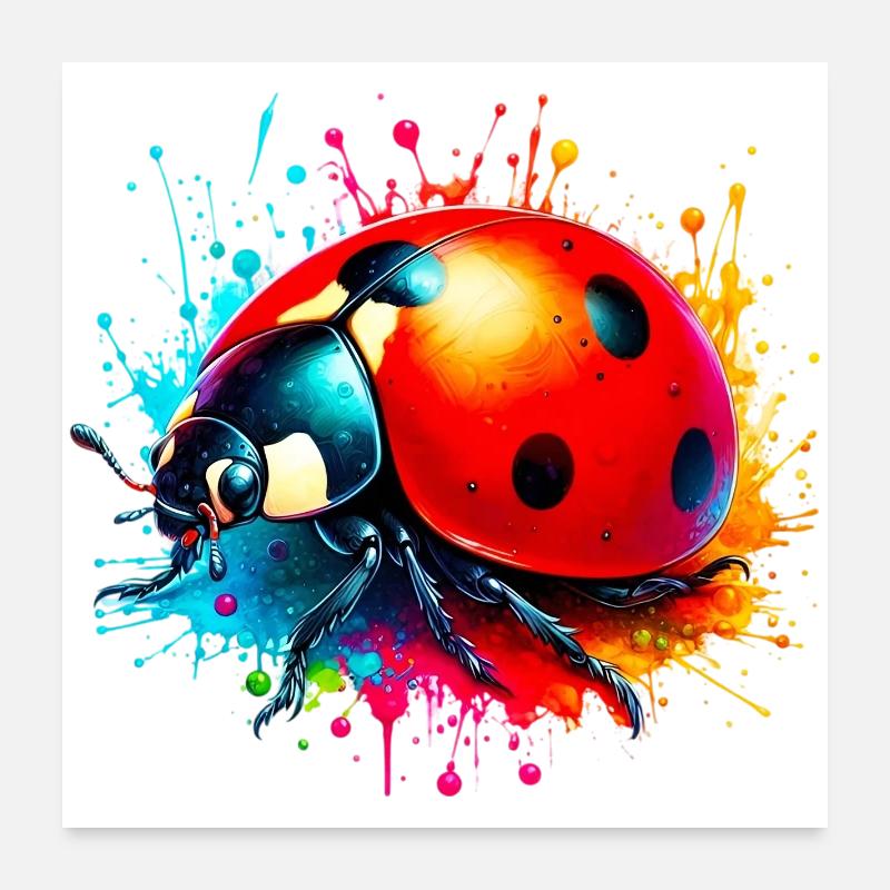 Marienkäfer Poster 60x60 cm