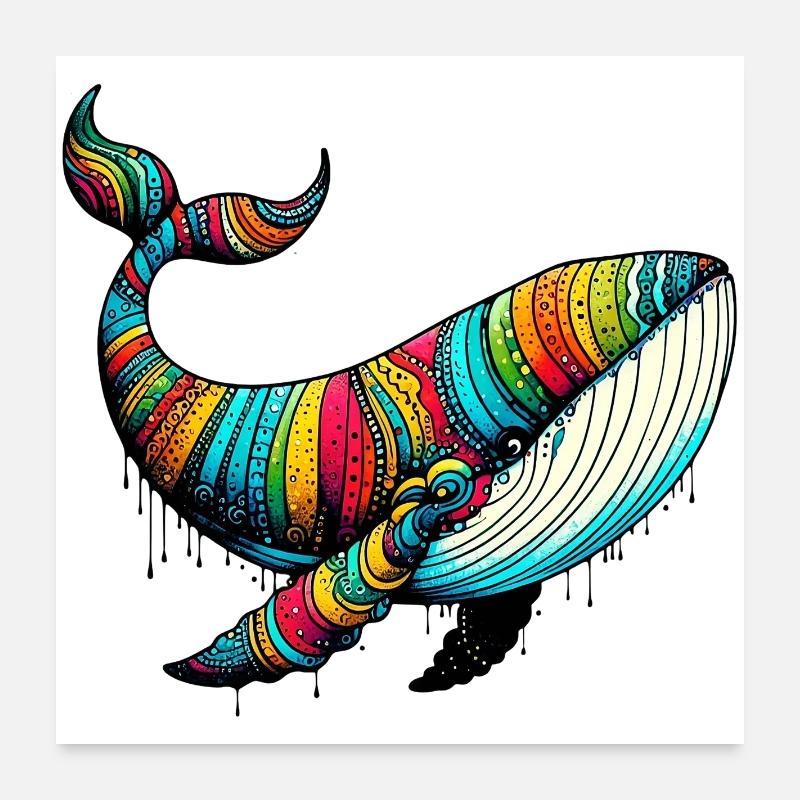 Baleine Poster 60 x 60 cm