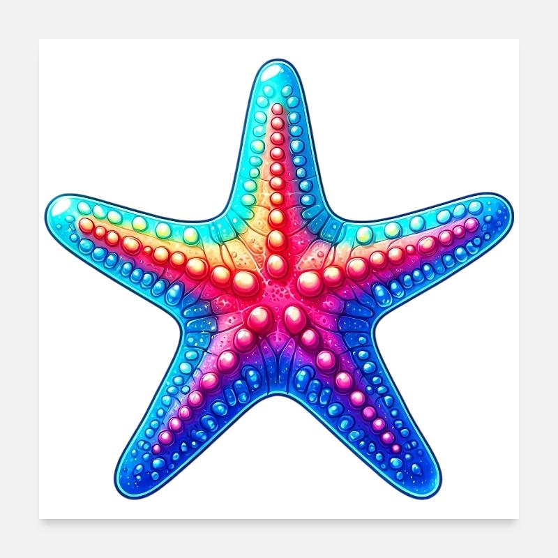 Seestern Poster 60x60 cm