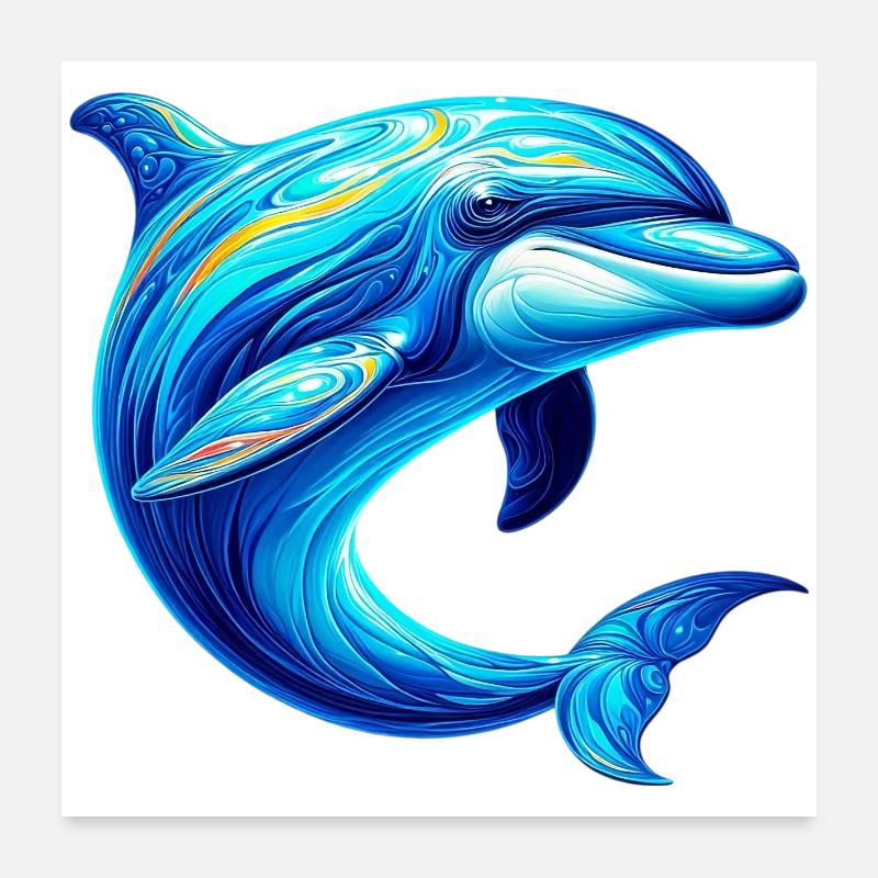 Dauphin Poster 60 x 60 cm