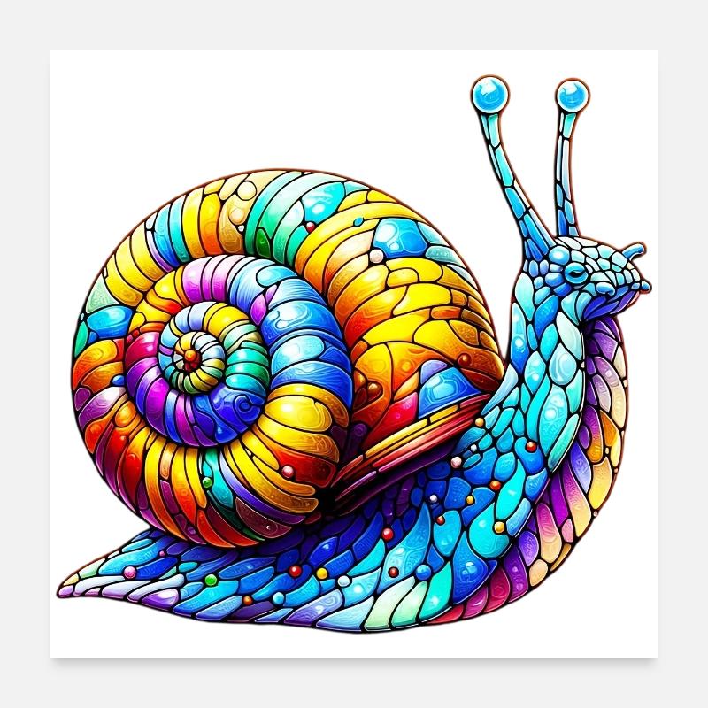 Snail Poster 24" x 24" (60x60 cm)