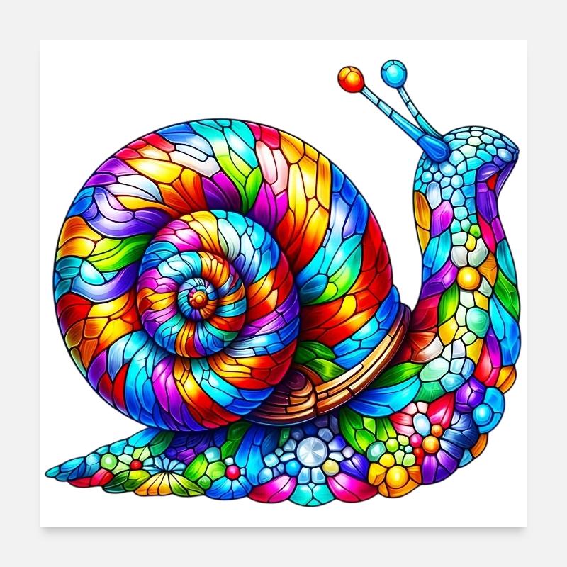 Snail Poster 24" x 24" (60x60 cm)