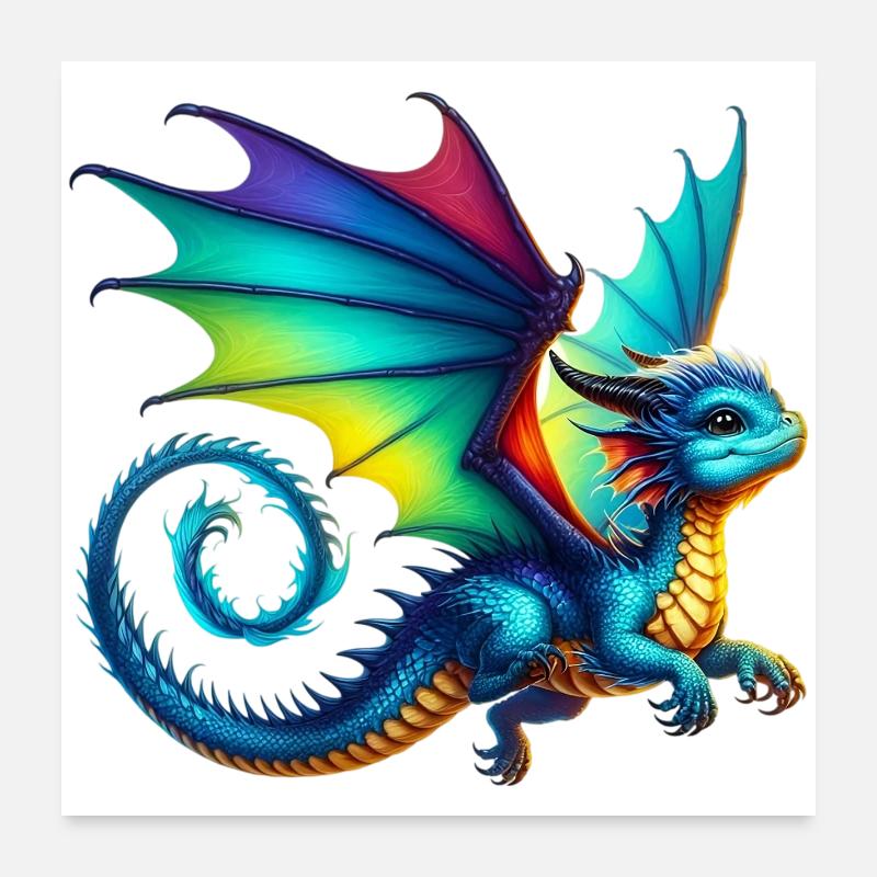 Dragon Poster 60 x 60 cm