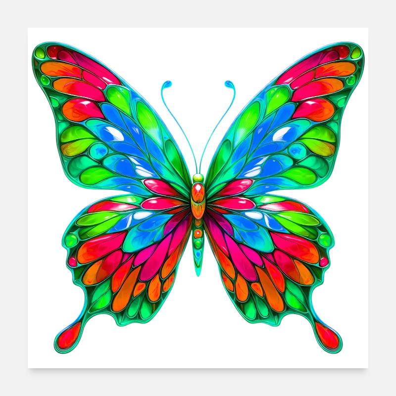 Schmetterling Poster 60x60 cm