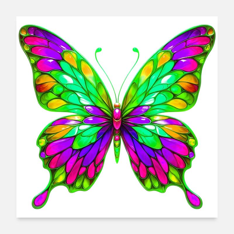 Papillon Poster 60 x 60 cm