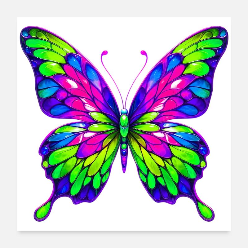 Schmetterling Poster 60x60 cm