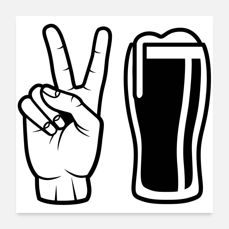 Commander de la bière Poster 60 x 60 cm