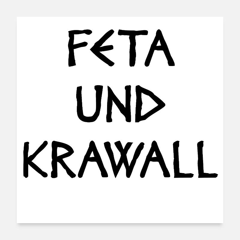 FETA ET ÉMEUTE Poster 60 x 60 cm