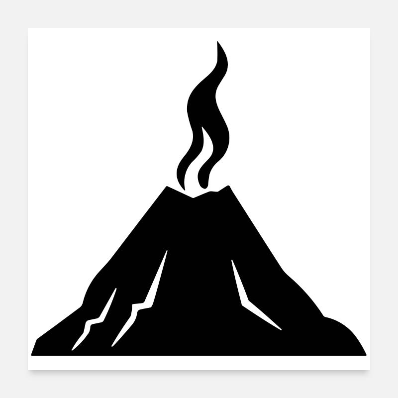 volcano Poster 24" x 24" (60x60 cm)