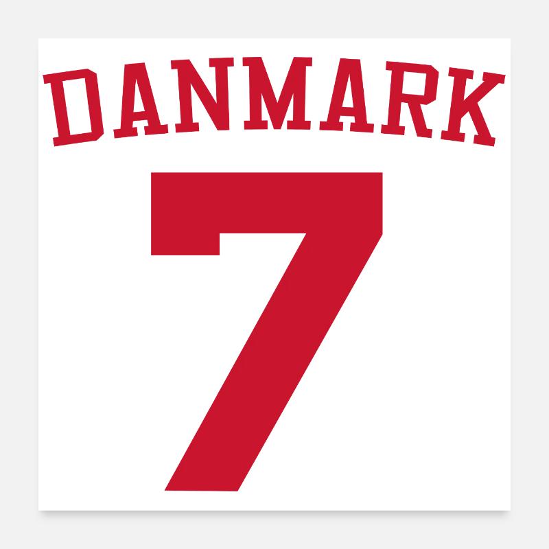 Conception de Denmark 7 Sport Poster 60 x 60 cm