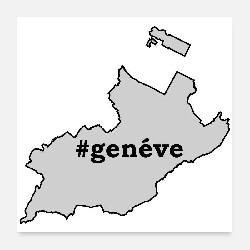 GE Genève / Genf Poster 60x60 cm