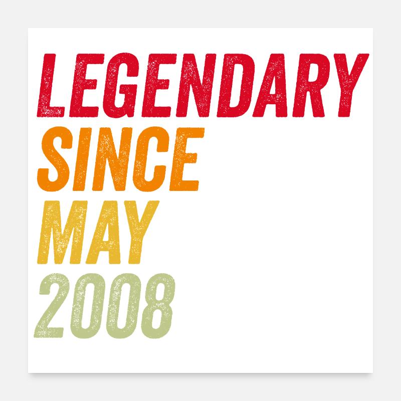 18e anniversaire 18 ans mai 2008 Poster 60 x 60 cm