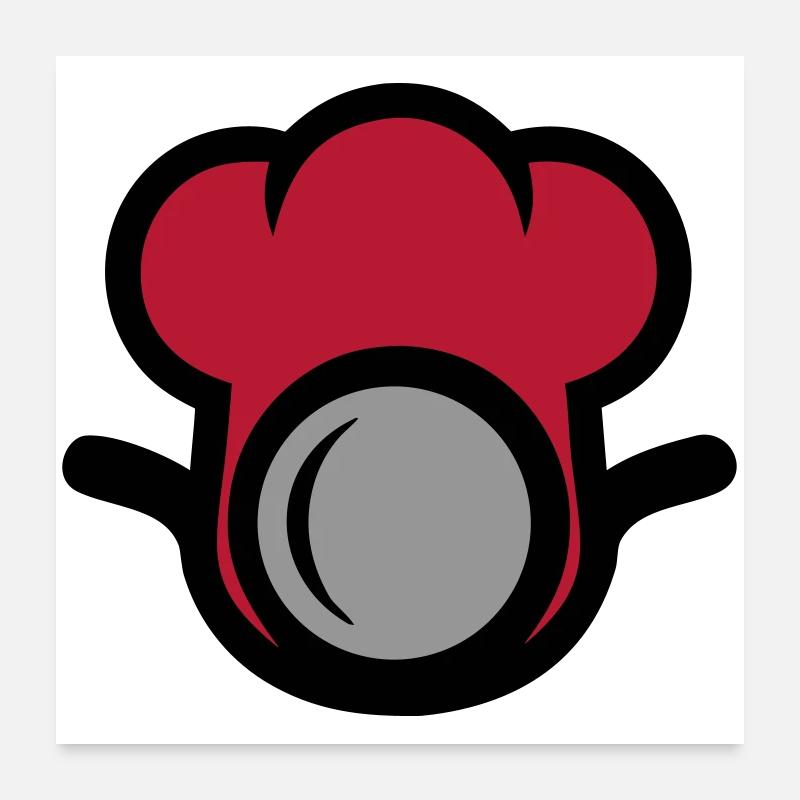 Chef's Hat Restaurant Chef Catering Poster 24" x 24" (60x60 cm)