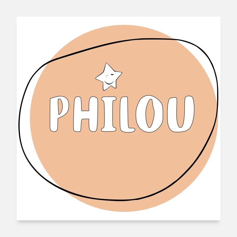 Philou Poster 60 x 60 cm