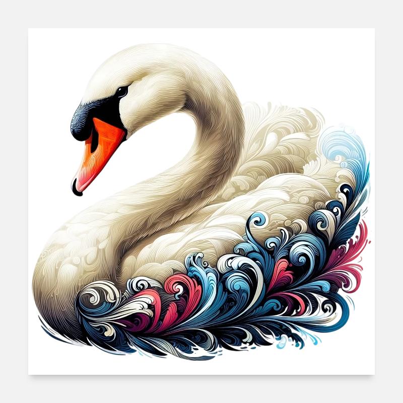 Cygne Poster 60 x 60 cm