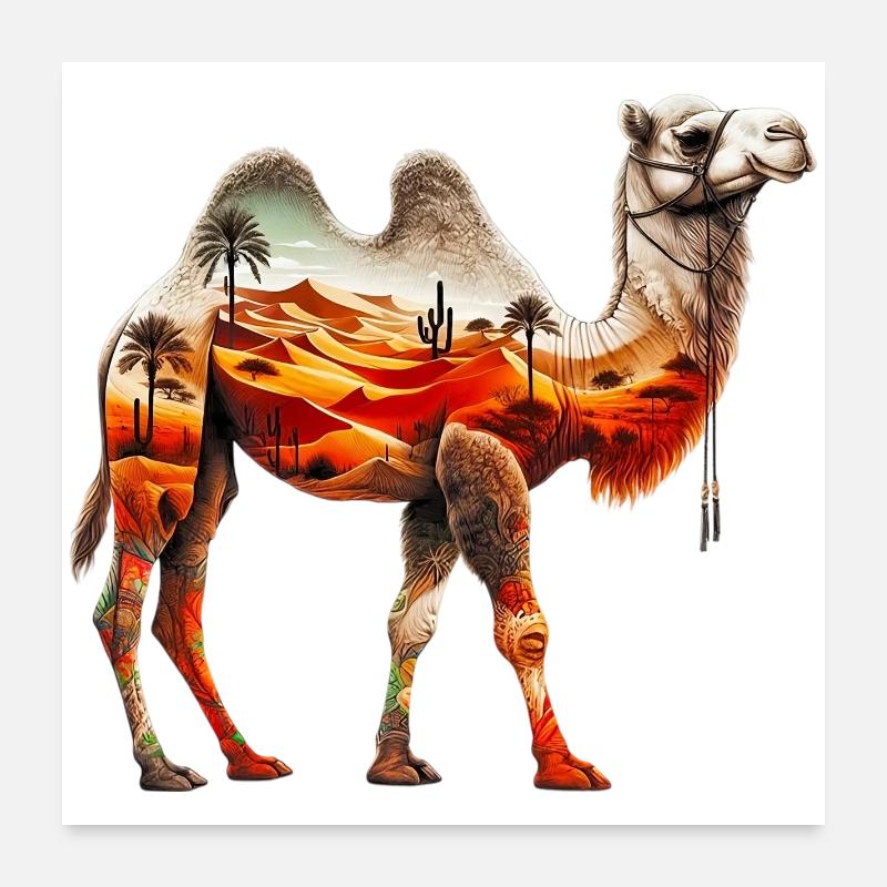 Kamel Poster 60x60 cm
