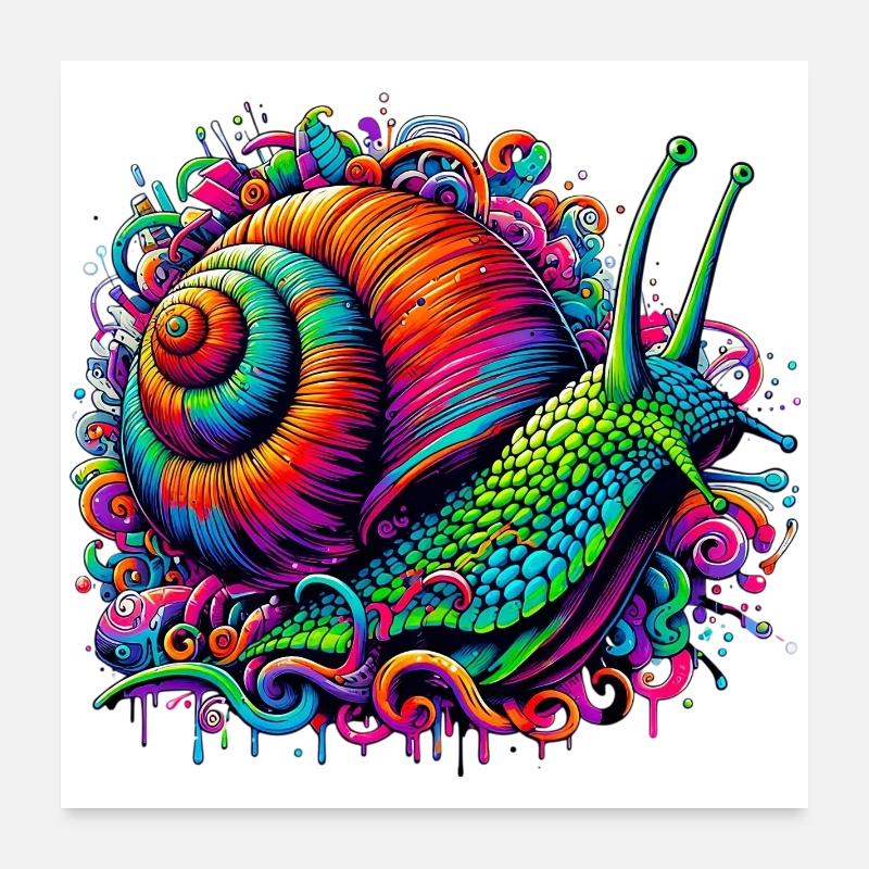 Escargot Poster 60 x 60 cm