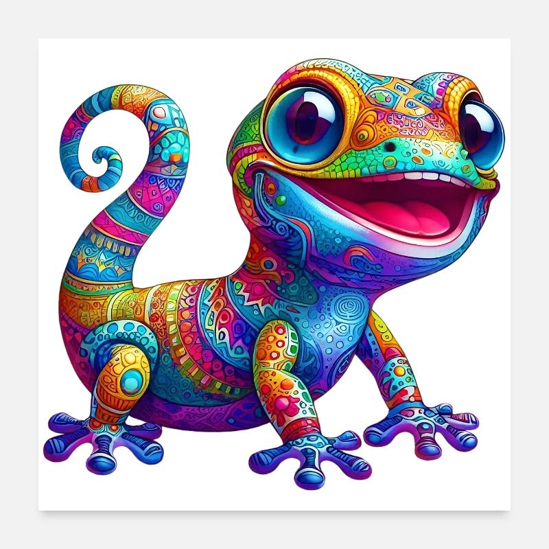 Gecko Poster 24" x 24" (60x60 cm)