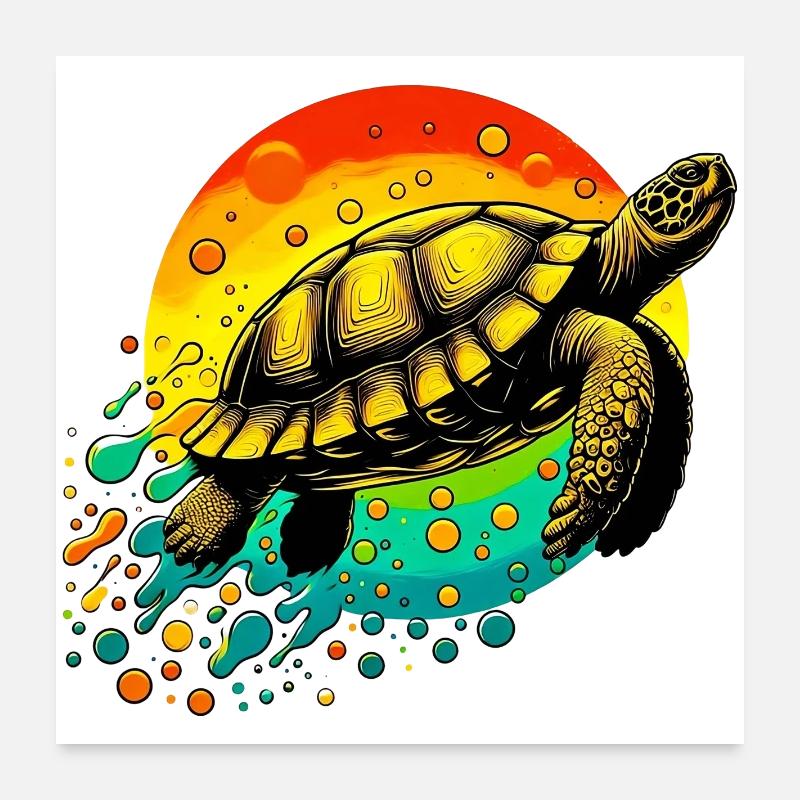 Tortue Poster 60 x 60 cm