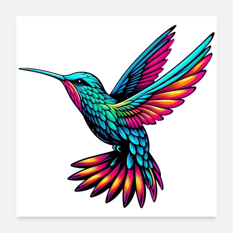 Kolibri Poster 60x60 cm